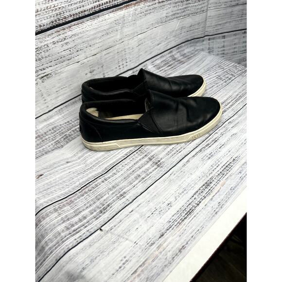 UGG Kitlyn Black Leather Slip On Loafer Shoes Women's 9 - Picture 2 of 4